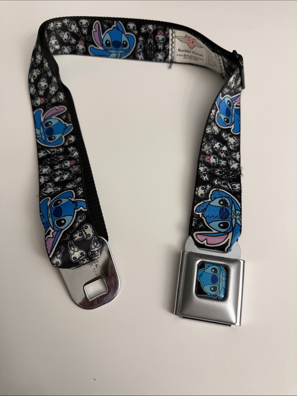 Buckle-Down Black & Blue Stitch Character Belt - Picture 3 of 4